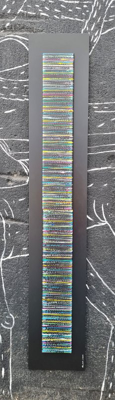 Coloures lines 21 2019, 114x22, Acryl-Lack auf LW,  € 420 SOLD